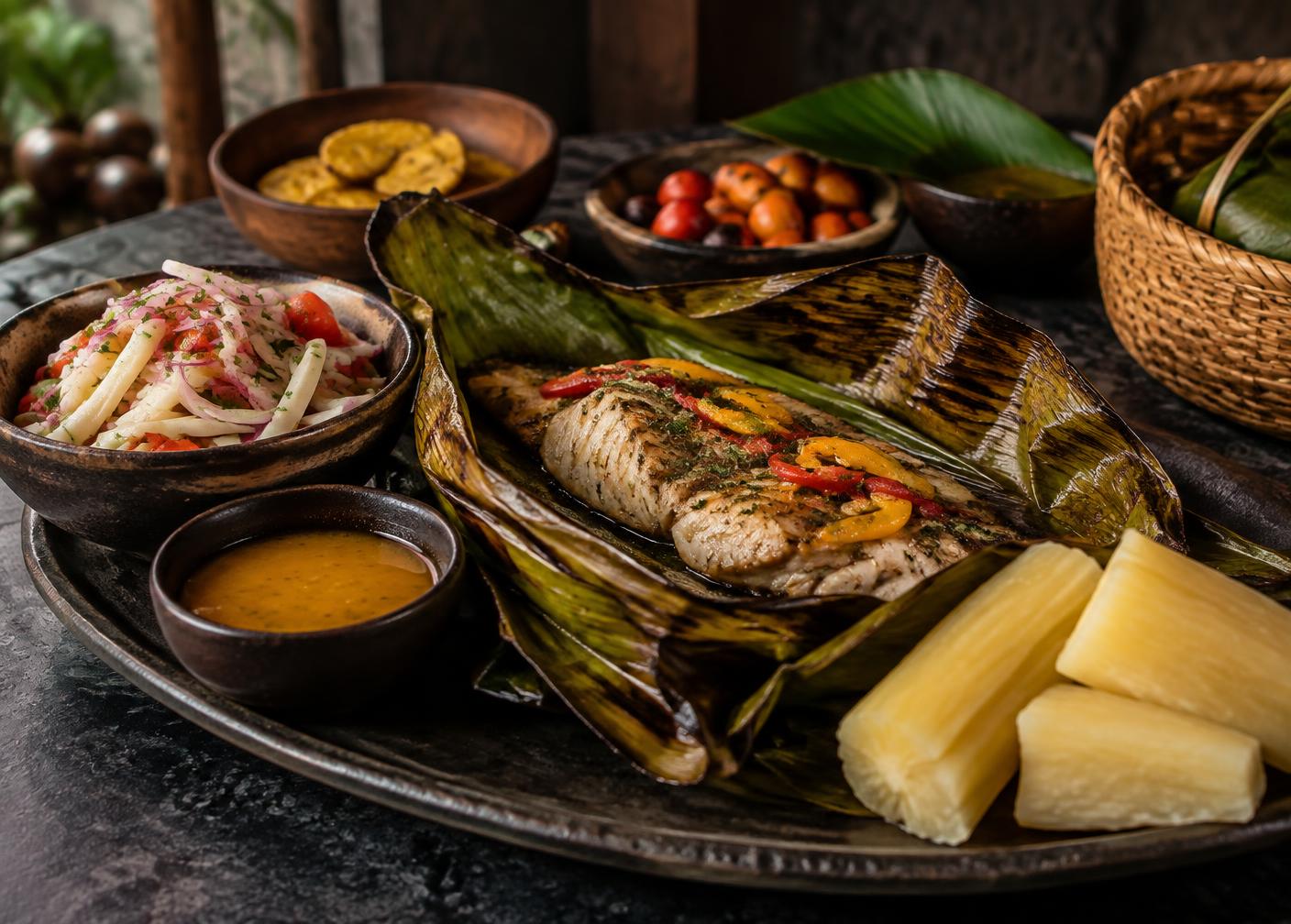 Maito de pescado y yuca de la Amazonía ecuatoriana